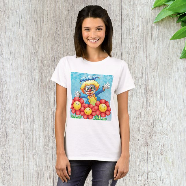 Clown with Flowers T Shirt (Skapare uppladdad)