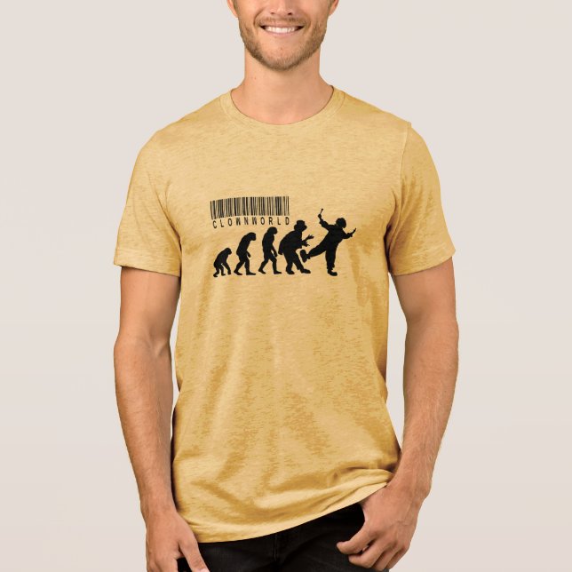 Clown World Evolution Parodi T Shirt (Framsida)