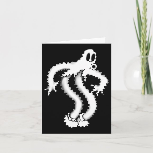 Clownandan Shaky Skrämmande Svartkonst  Kort (Framsida)