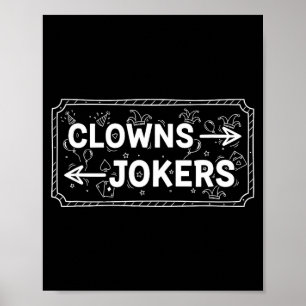 Clownar och jokrar rolig sarkastisk riktning humor poster