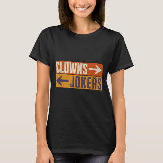 Clownar till höger jokrar till vänster rolig retro t shirt