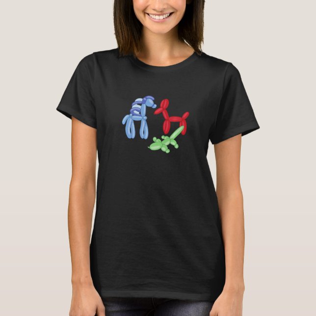 Clowncore Clown Balloon Animals   T Shirt (Framsida)