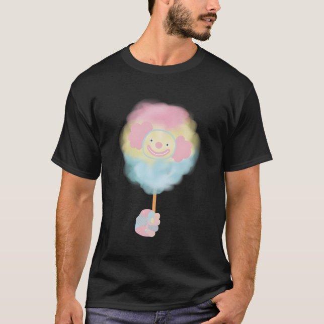 Clowncore Clown Cotton Candy T Shirt (Framsida)