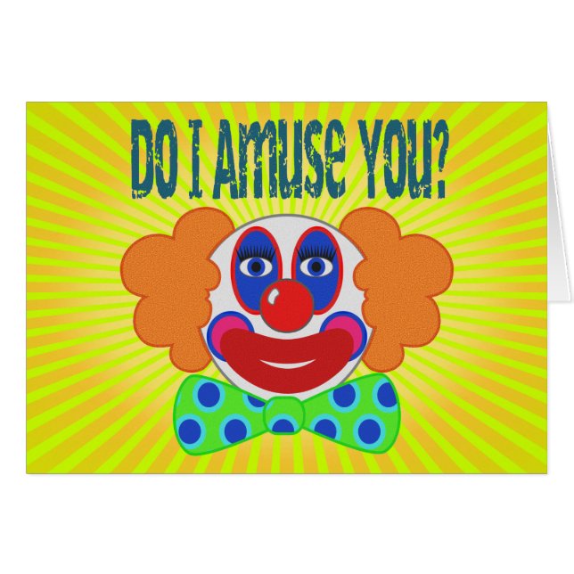 Clownen roar jag dig designen hälsningskort (Framsidan Horizontal)