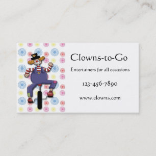 Clownenhjulingvisitkort Visitkort