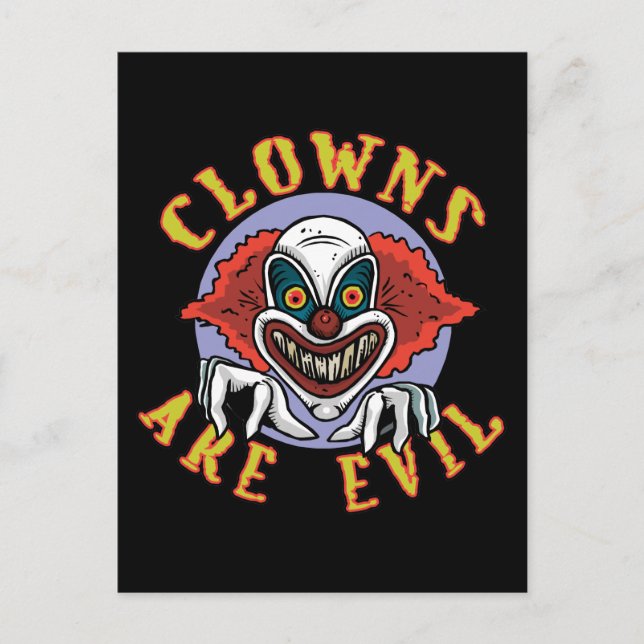 Clowner är Evil Postcard Vykort (Framsida)