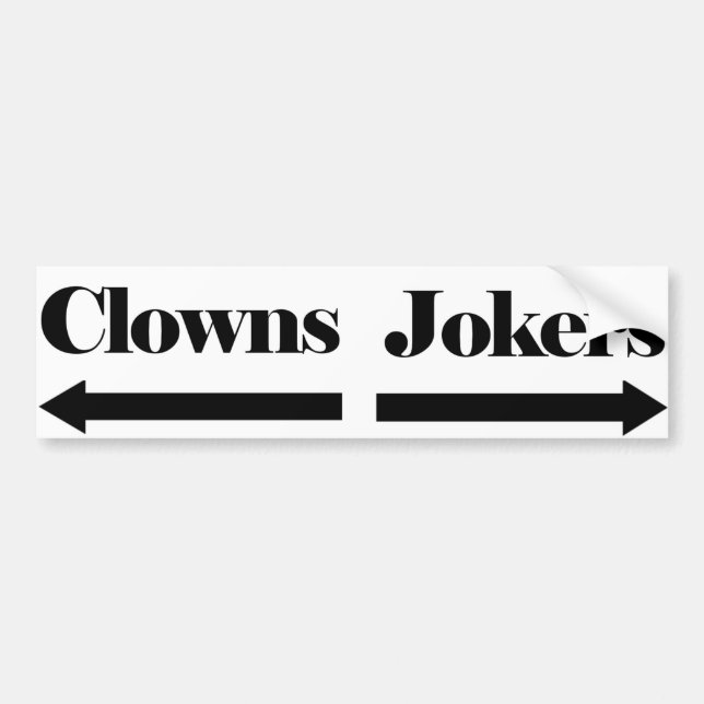 Clowner och Jokers Bildekal (Framsidan)