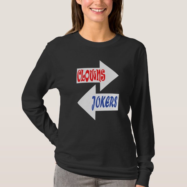 Clowner och jokers Retro T Shirt (Framsida)