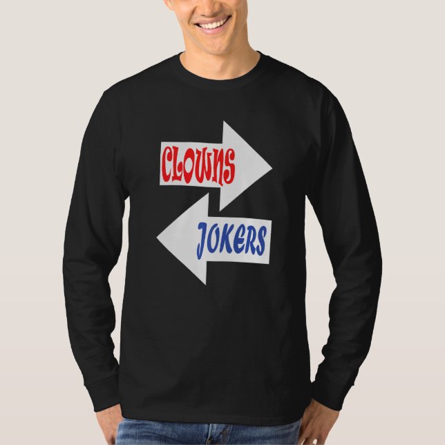 Clowner och jokers Retro T Shirt (Framsida)