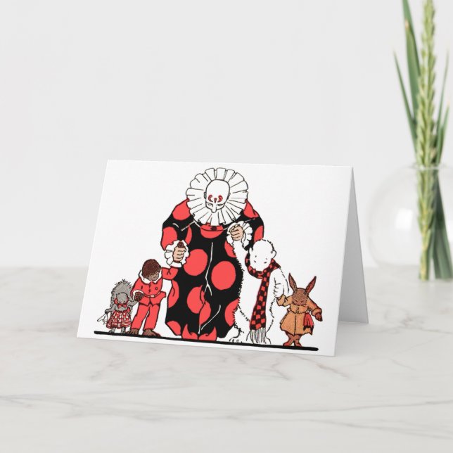 clowner och vänner tar med sig sin båge kort (Framsida)