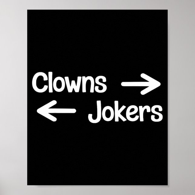 Clowner till höger joker till vänster  poster (Framsidan)