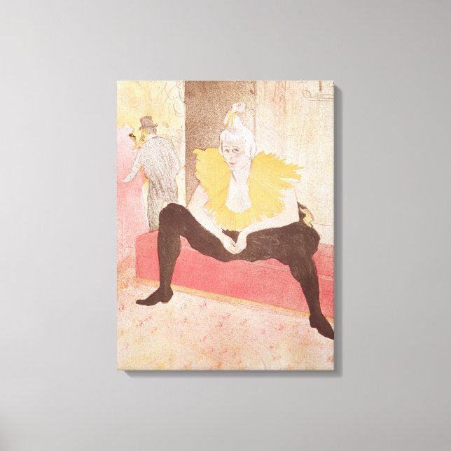 Clowness Cha-U-Kao Seated, 1896 Canvastryck (Framsida)