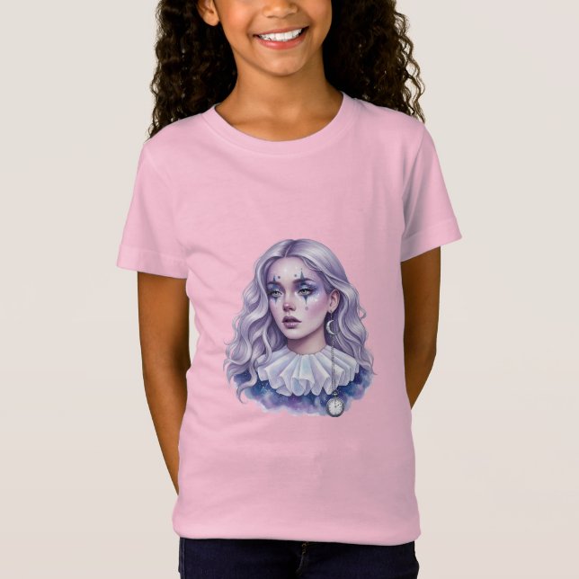Clowness with Pocket Watch T Shirt (Framsida)