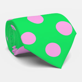 Clownfestlig klänningstäv_pink på stark chartreuse slips