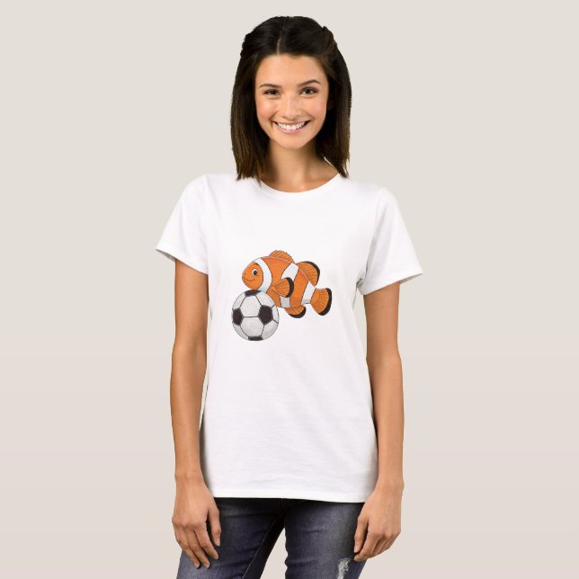 Clownfish and Soccer Ball T Shirt (Hel framsida)