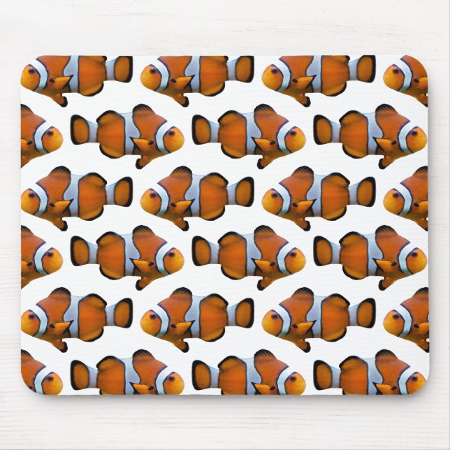 Clownfish frenesi Mousemat (vit) Musmatta (Framsidan)
