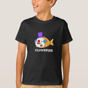 Clownfish FUNNny Animal Fish Pun Mörk BG T Shirt