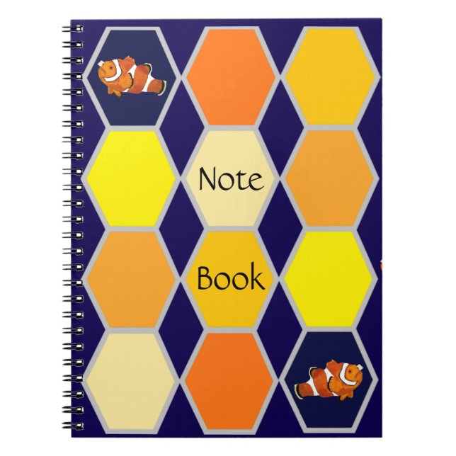 Clownfish Hand plockade Art Anteckningsbok (Framsidan)