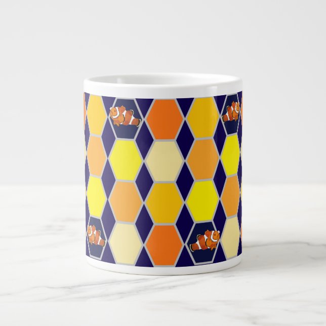 Clownfish Hand plockade Art Jumbo Mugg (Framsidan)