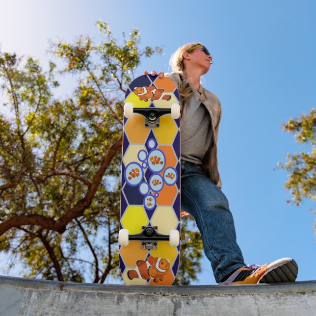 Clownfish Hand plockade Art Mini Skateboard Bräda 18,5 Cm (Utomhus 1)