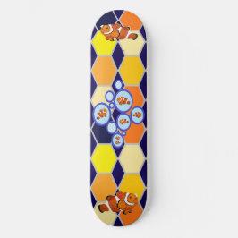 Clownfish Hand plockade Art Mini Skateboard Bräda 18,5 Cm