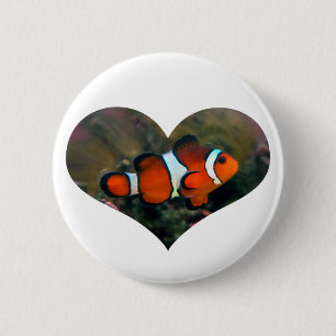 Clownfish hjärta knäppas knapp