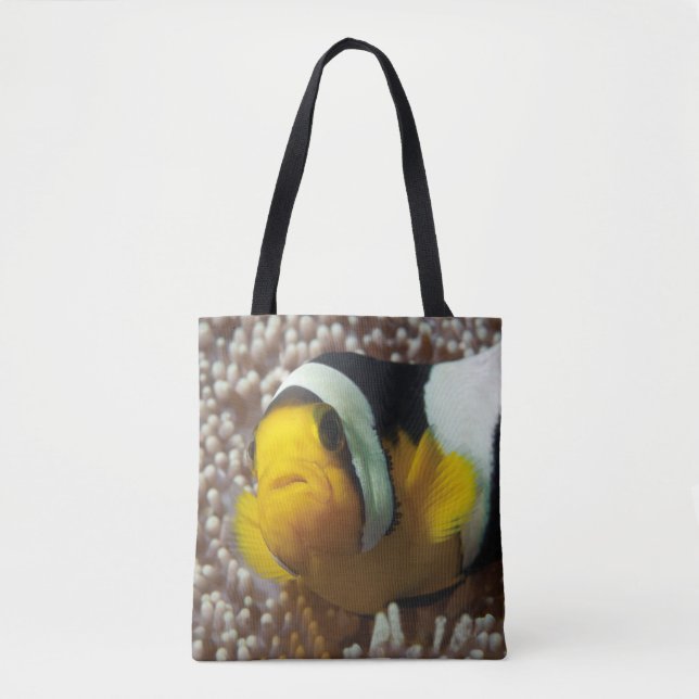 Clownfish - stäng upp! Så söt - Nemo i Anemone | Tygkasse (Framsida)