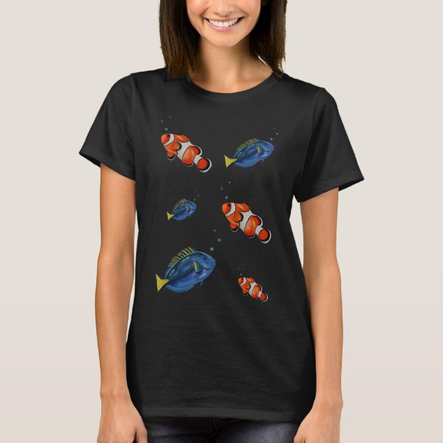 Clownfisk & Blå Kirurgfisk T Shirt (Framsida)