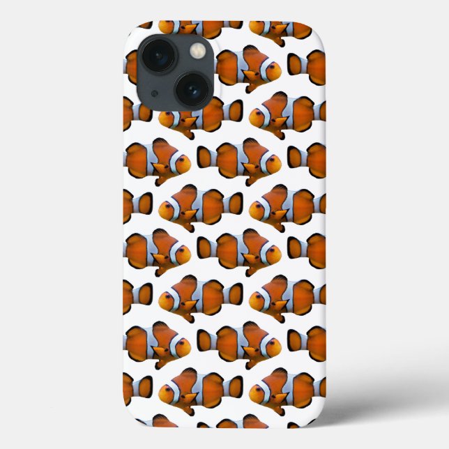 Clownfisk-frenzy iPad-fodral (vitt) (Baksida)