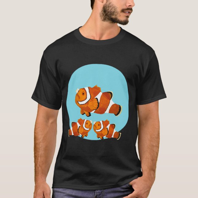 Clownfisk Handmålad T Shirt (Framsida)