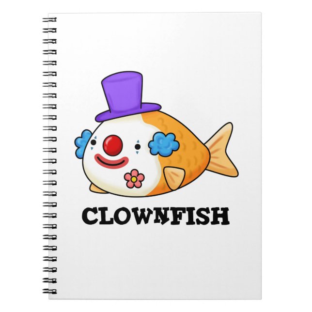 Clownfisk Rollig Djur Fisk Puns Anteckningsbok (Framsidan)