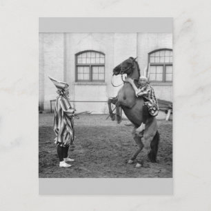 Clowning Around on a Horse, 1915 Vykort