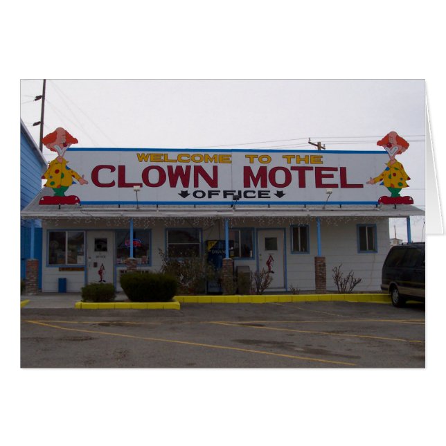 Clownmotell Hälsningskort (Framsidan Horizontal)