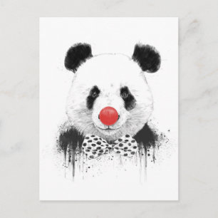 Clownpandor Vykort