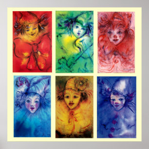 CLOWNS COLLECTION Venetian Masquearde Ansikte Poster