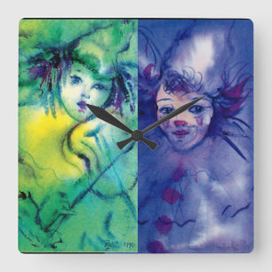 CLOWNS COLLECTION/Venetian Masquearde Boll Fyrkantig Klocka