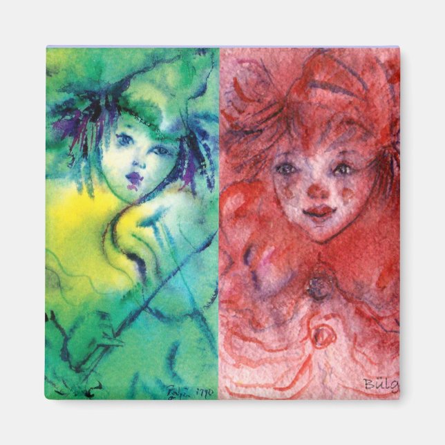 CLOWNS COLLECTION/Venetian Masquearde Boll Magnet (Framsidan)