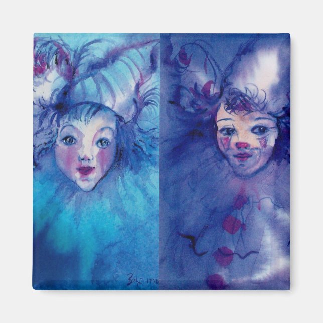 CLOWNS COLLECTION/Venetian Masquearde Boll Magnet (Framsidan)