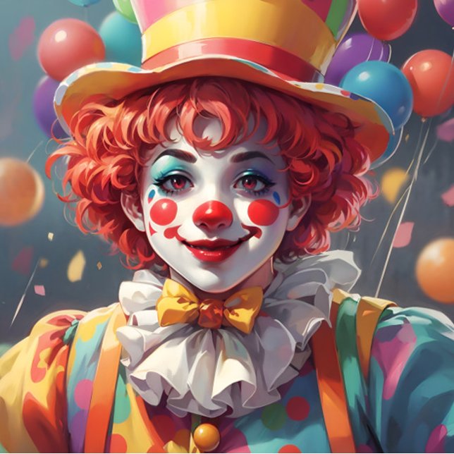 Clowns Födelsedagsfest Firande Slips (Skapare uppladdad)