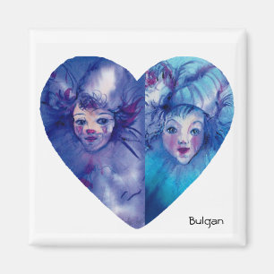 CLOWNS-INSAMLING/Venetian Masquearde Boll Magnet