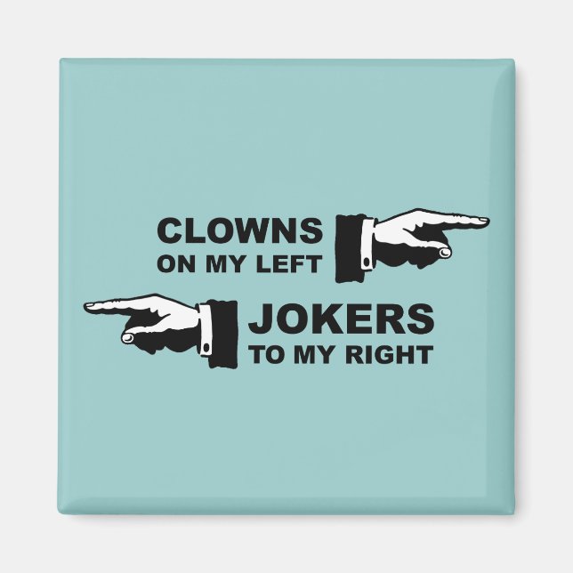 Clowns & Jokers Humor Magnet (Framsidan)