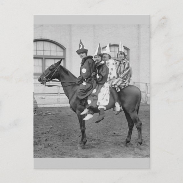 Clowns on a Horse, 1915 Vykort (Framsida)