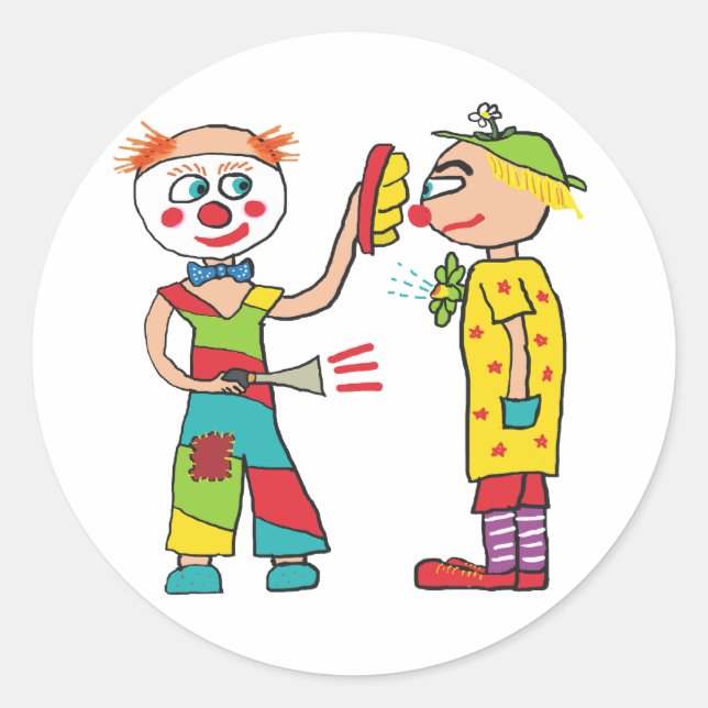 Clowns Runt Klistermärke (Framsida)