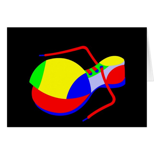 Clown's Shoe Hälsningskort (Framsidan Horizontal)