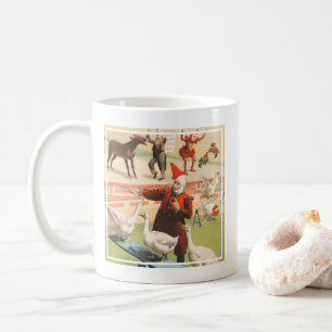 Clowns with Performing Geese, Tuppar och Donkey. Kaffemugg