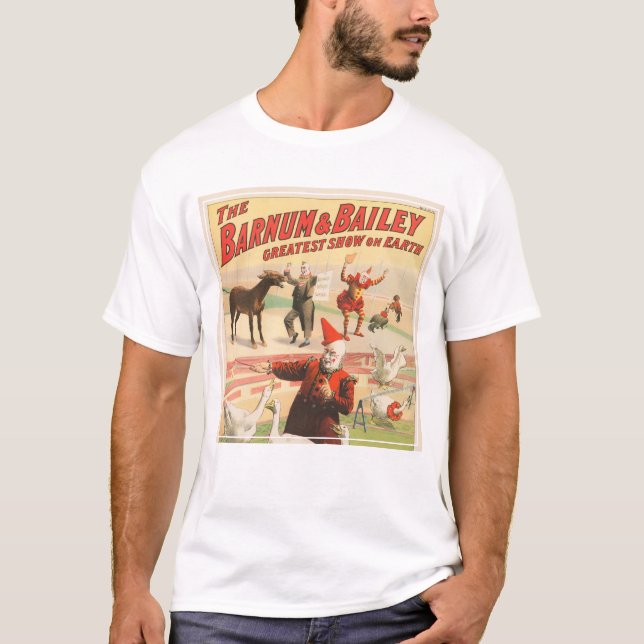 Clowns with Performing Geese, Tuppar och Donkey. T Shirt (Framsida)