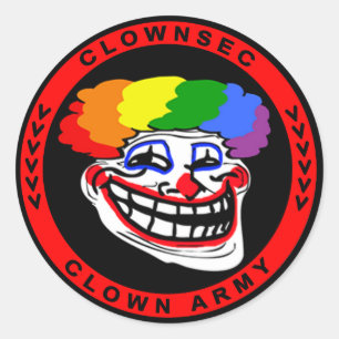 Clownsec Troll Sticker Runt Klistermärke