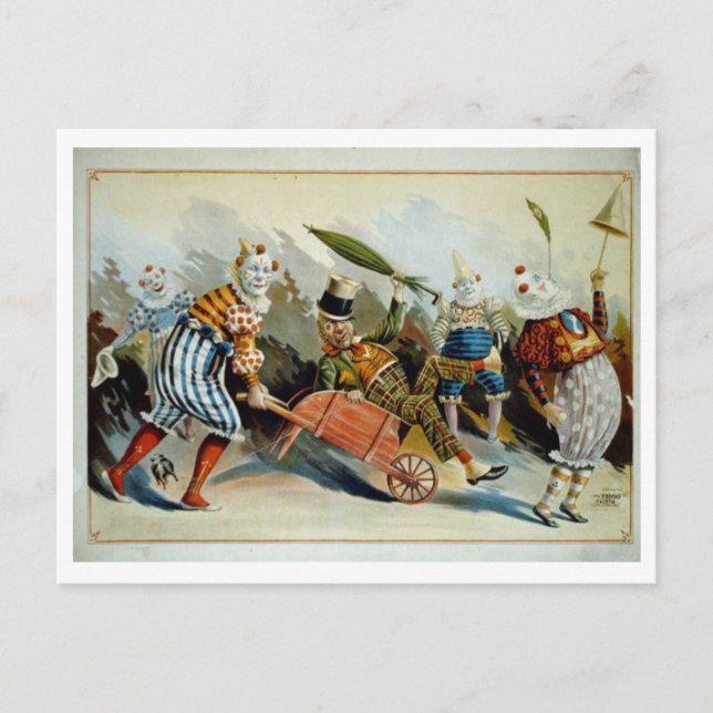 Clownser Vintage vykort (Framsida)