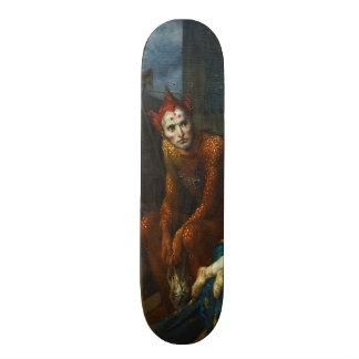 clownskrik på skateboarddäck mini skateboard bräda 18,5 cm