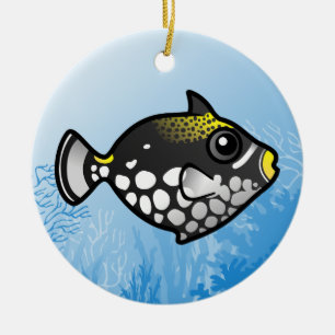 ClownTriggerfish Julgransprydnad Keramik